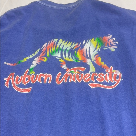 AUBURN UNIVERSITY TIGERS SHORT SLEEVE TEE T-SHIRT. COMFORT COLORS. SIZE SMALL - Picture 3 of 5